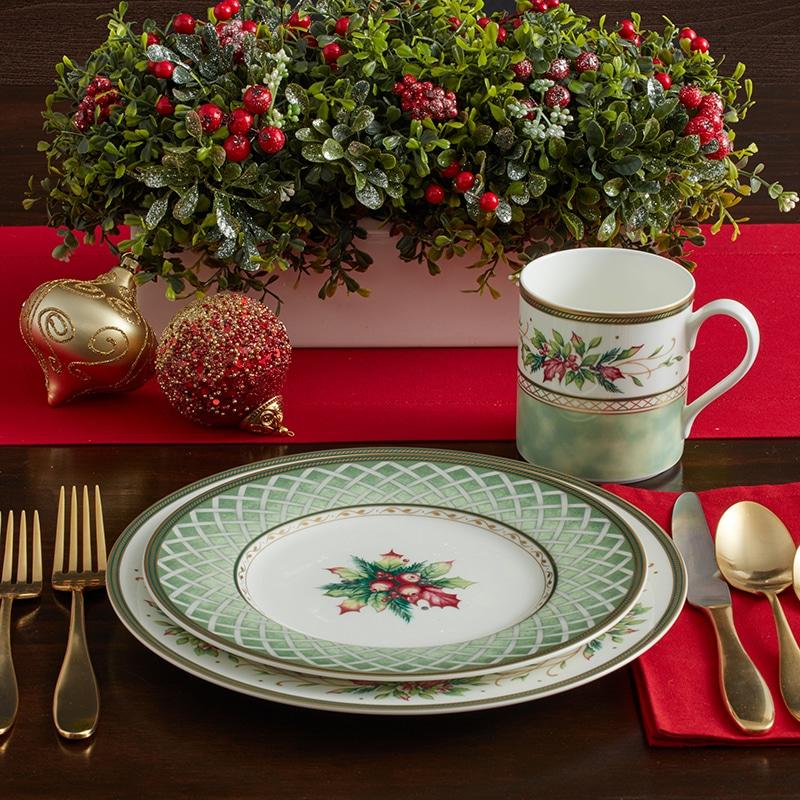 winter holiday 16 piece dinnerware set, service for 4 winter holiday 16 piece dinnerware set, service for 4