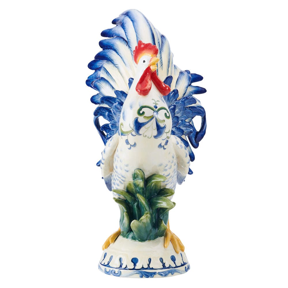 sicily blue rooster figurine, 20.5 in sicily blue rooster figurine, 20.5 in