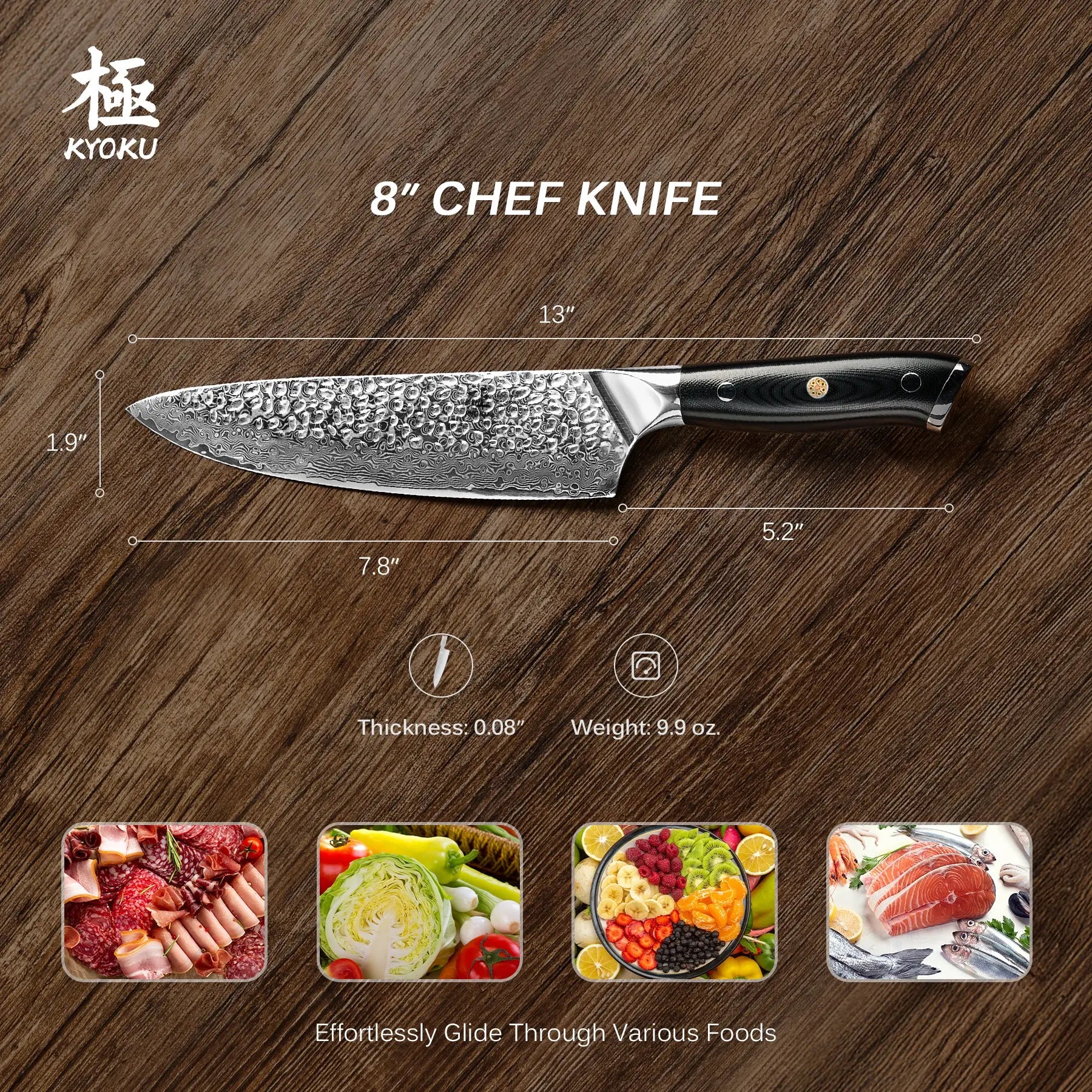 8" gyuto chef knife vg10 damascus steel | shogun series 8" gyuto chef knife vg10 damascus steel | shogun series