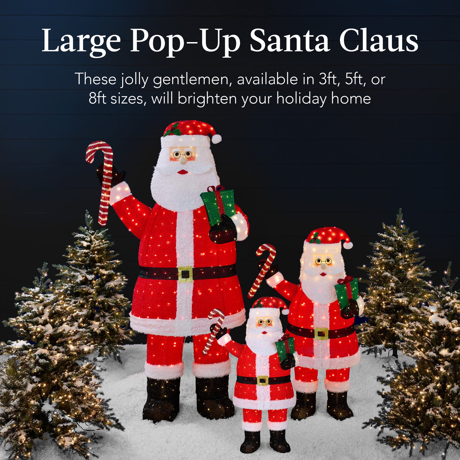 lighted pop up santa claus outdoor christmas decoration w/ led lights lighted pop up santa claus outdoor christmas decoration w/ led lights