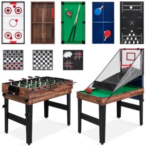 13 in 1 combo game table set w/ ping pong, foosball, basketball, air hockey