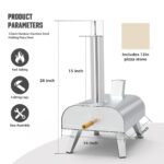 12" Wood Pellet Pizza Oven, Black/Sliver - Image 2