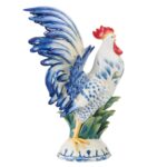 Sicily Blue Rooster Figurine, 20.5 IN - Image 6