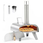 12" Wood Pellet Pizza Oven, Black/Sliver