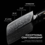 7" Nakiri Knife VG-10 Damascus Steel | Shogun Series - Image 10