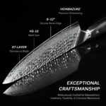 8" Gyuto Chef Knife VG10 Damascus Steel | Shogun Series - Image 9