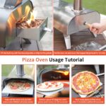 12" Wood Pellet Pizza Oven, Black/Sliver - Image 5