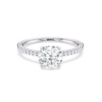 Arc Hidden Halo Engagement Ring