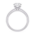 Arc Hidden Halo Engagement Ring - Image 2