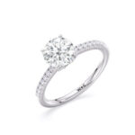 Arc Hidden Halo Engagement Ring - Image 3