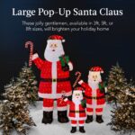 Lighted Pop-Up Santa Claus Outdoor Christmas Decoration w/ LED Lights - Image 7