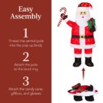 Lighted Pop-Up Santa Claus Outdoor Christmas Decoration w/ LED Lights - Image 6