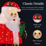 Lighted Pop-Up Santa Claus Outdoor Christmas Decoration w/ LED Lights - Image 4