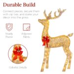 3-Piece Lighted Christmas Deer Set Outdoor Decor with LED Lights - Image 6
