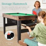13-in-1 Combo Game Table Set w/ Ping Pong, Foosball, Basketball, Air Hockey - Image 7