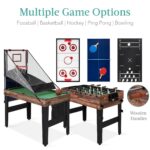 13-in-1 Combo Game Table Set w/ Ping Pong, Foosball, Basketball, Air Hockey - Image 8