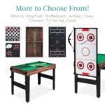 13-in-1 Combo Game Table Set w/ Ping Pong, Foosball, Basketball, Air Hockey - Image 6
