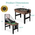 13-in-1 Combo Game Table Set w/ Ping Pong, Foosball, Basketball, Air Hockey - Image 2