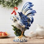 Sicily Blue Rooster Figurine, 20.5 IN - Image 9